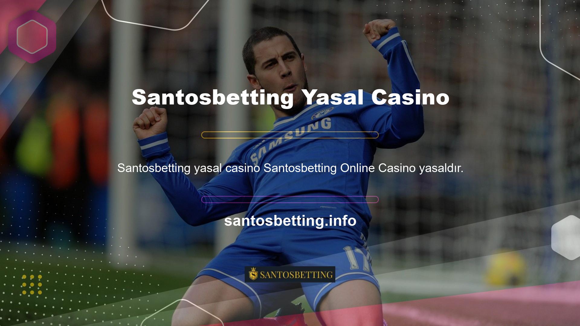 Santosbetting Online Casino sitesi, kullanılan lisans nedeniyle ülkemizde yasaktır
